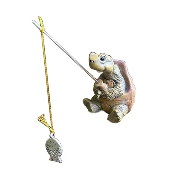 Creative Rope Fishing Turtle Statue - Image 7