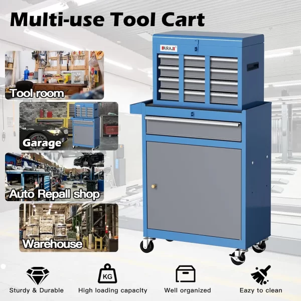 Tool Chest 7-Drawer | 40'' Large Rolling Tool Chest with wheels - Image 6
