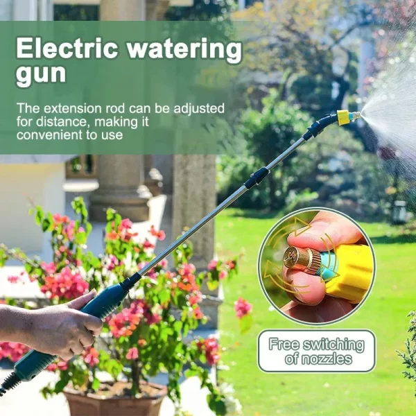 2400mAh Portable Electric Sprayer Wand Irrigation Tool 3 Mist Nozzles - Image 10