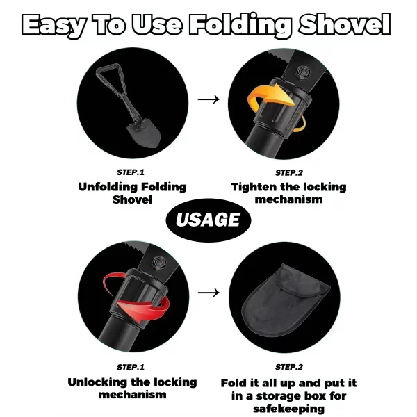 1pc Multifunctional Folding Shovel Survival Spade - Image 6