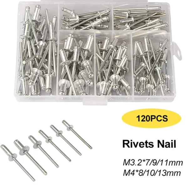 Heavy Duty Riveter Set Pop Rivet Gun 120Pcs - Image 2