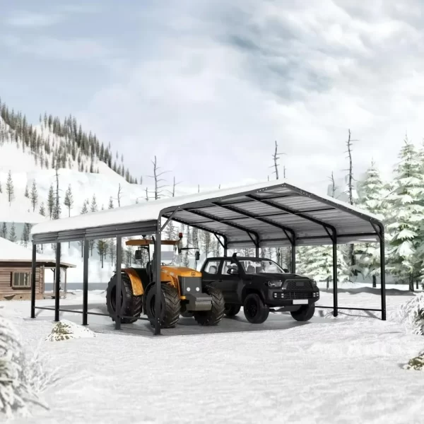 20x20 FT Metal Carport with Heavy Duty Carport Canopy