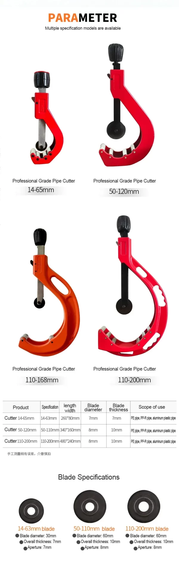Hot Pipe Cutter PVC Tube Cutter 50-120mm Dual-purpose Scissor - Image 13