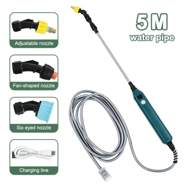 2400mAh Portable Electric Sprayer Wand Irrigation Tool 3 Mist Nozzles - Image 7