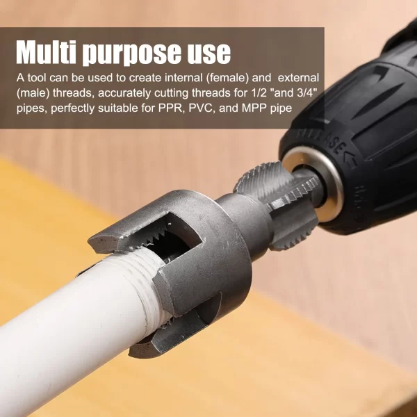 Steel Water Pipe Threader 4/6 Points Internal External Pipes Threading Tools - Image 13