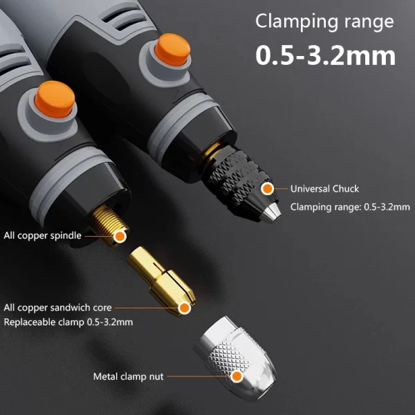 35W USB Cordless Rotary Tool Dremel DIY Mini Drill Engraving Pen - Image 4