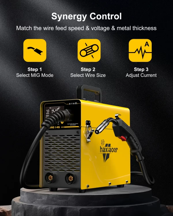 Haxiaoer MIG145 Welding Machine MMA/GASLESS MIG/LIFT TIG 120A Welder Flux Core Welder - Image 2