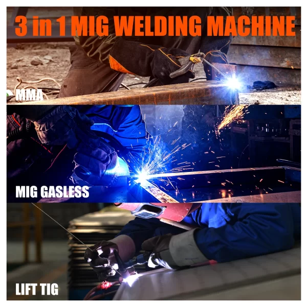 HZXVOGEN 3 in1 MIG/TIG/MMA Semi-Automatic Welding Machine HVM200 - Image 3