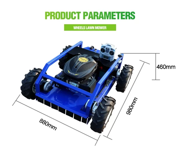 Customized     2025 Affordable New Wheeled Lawn Mower With Four Stroke Standard Lawn Mower Remote Control - Image 8