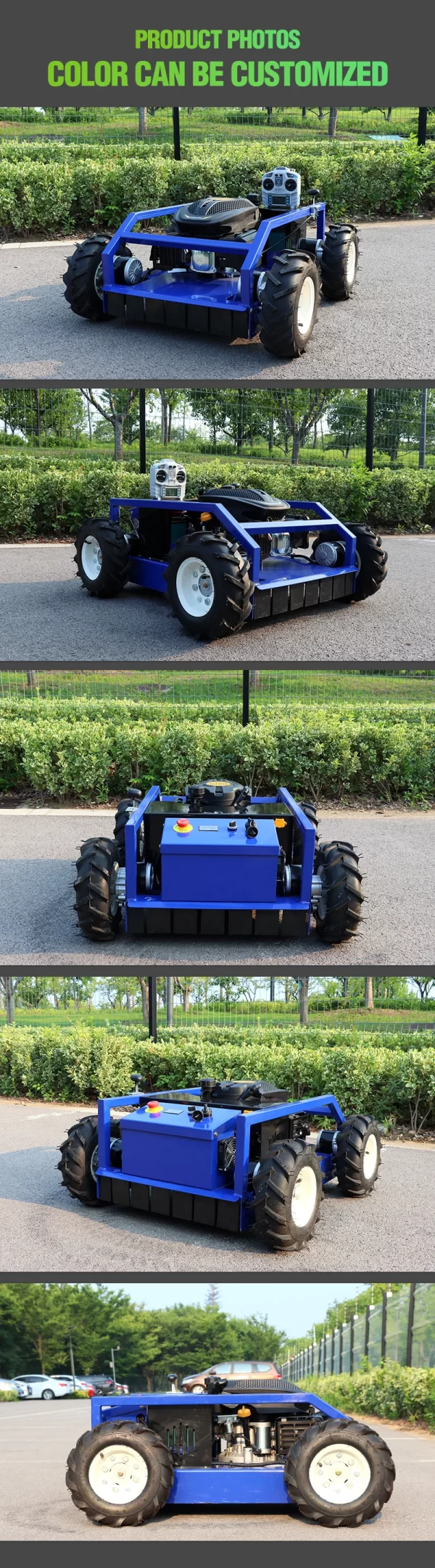 Customized     2025 Affordable New Wheeled Lawn Mower With Four Stroke Standard Lawn Mower Remote Control - Image 17