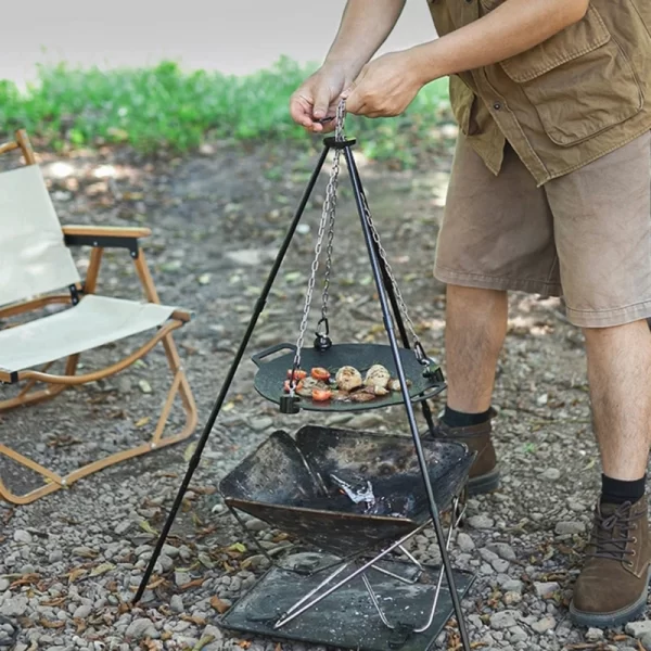 Portable Detachable Vertical Tripod Grill Barbecue Grill Bracket Barbecue Grill Tripod Stand
