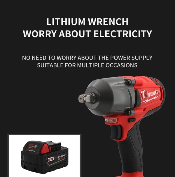 Milwaukee Mid-Torque Impact Professional Wrench 18V Lithium Battery Electric Cordless High Speed - Image 15