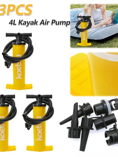 4L Kayak Air Pump Anti-Slip Inflation Pump Portable Hand Pump