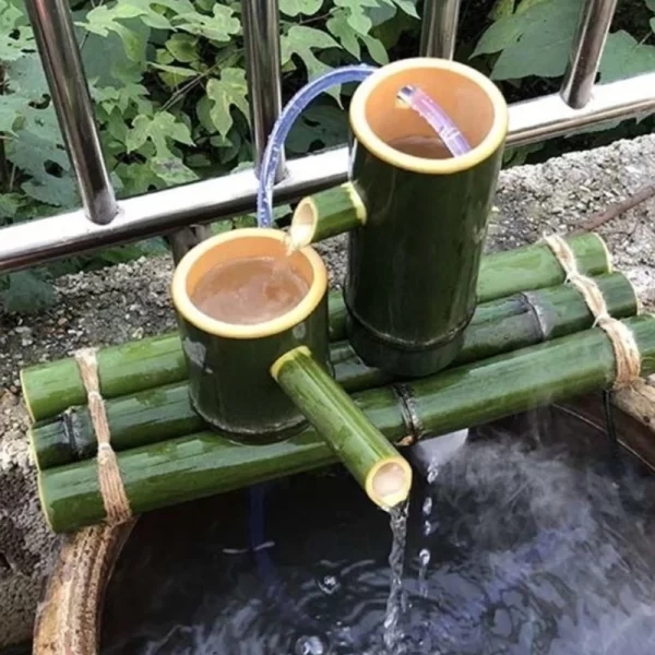 1pc Bamboo Fountain Modern Home Decor Water Fountains Ornaments Garden Decoration - Image 4
