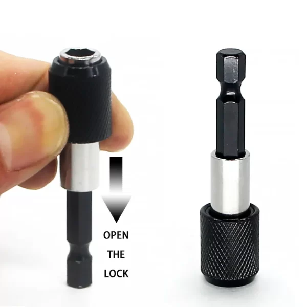 1PC/2PCS/3PCS 1/4 Inch Quick Hex Shank Release Magnetic Electric Screwdriver Extension Bit Holder - Image 5