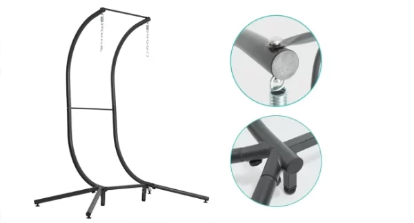 Double Egg Swing Chair with Stand, 2 Person - Image 16