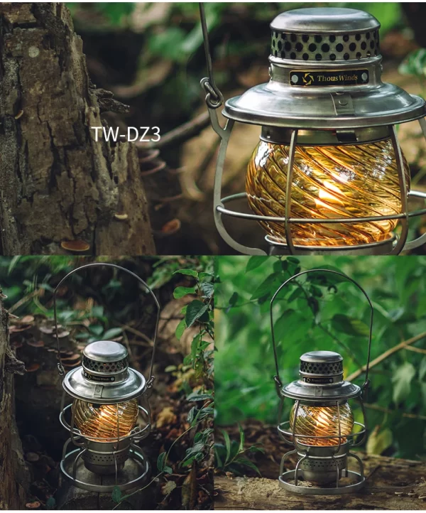 ThousWinds Railroad Camping Lantern Outdoor Lights Emotion Vintage Kerosene Oil Lamp - Image 44