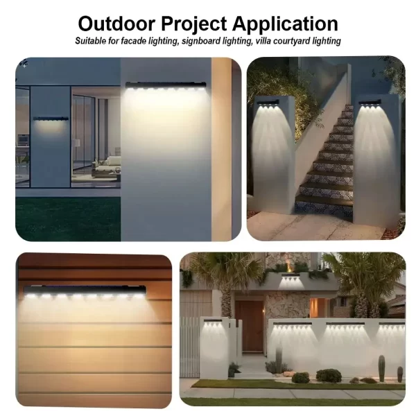 1/2/4 PCS  Solar Wall Light 4/8LED - Image 15
