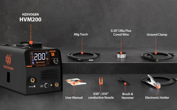HZXVOGEN 3 in1 MIG/TIG/MMA Semi-Automatic Welding Machine HVM200 - Image 17
