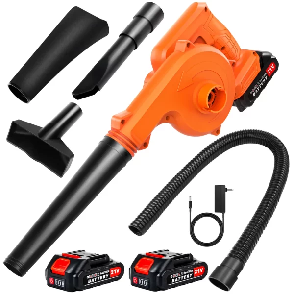 2-in-1 Cordless Leaf Blower With Vacuum & Mulcher - High-Power Electric Lawn Tool