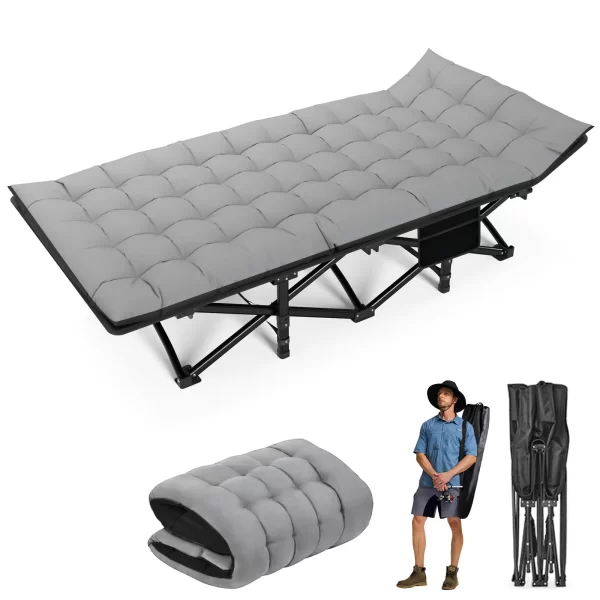 Folding Camping Cot Camp Cots Portable Heavy Duty Outdoor - Image 2