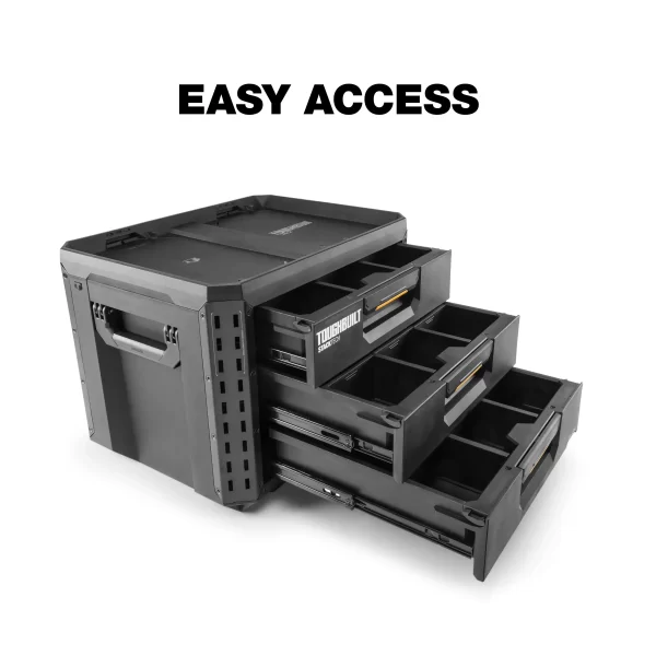 TOUGHBUILT TB-B1-D-70-3 STACKTECH Drawer Black Tool Box - Image 3