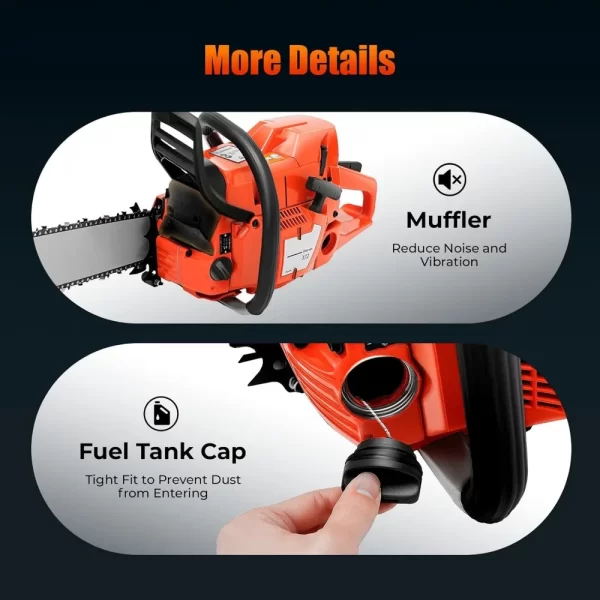 71cc 2-Cycle Gas Powered Chainsaw, 28" - Image 6
