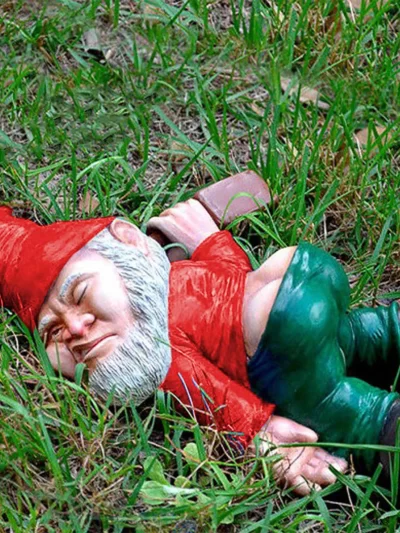 Drunk Garden Gnome Outdoor Statue Garden Gnomes