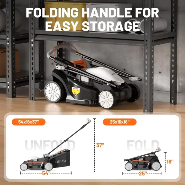 Cordless Lawn Mower 13 Inch, U20 Handy+ 20V Electric Lawn Mowers Portable Battery Included - Image 5