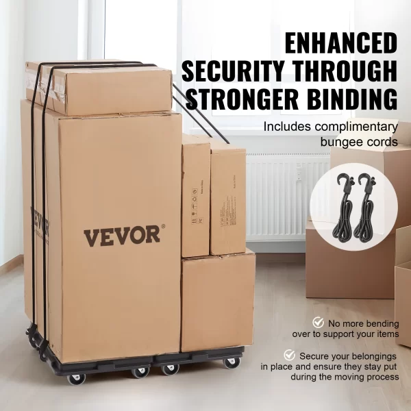 VEVOR 2 Pack Furniture Mover Pallet Trolley 500 lbs Each Count with 4 Wheels - Image 4