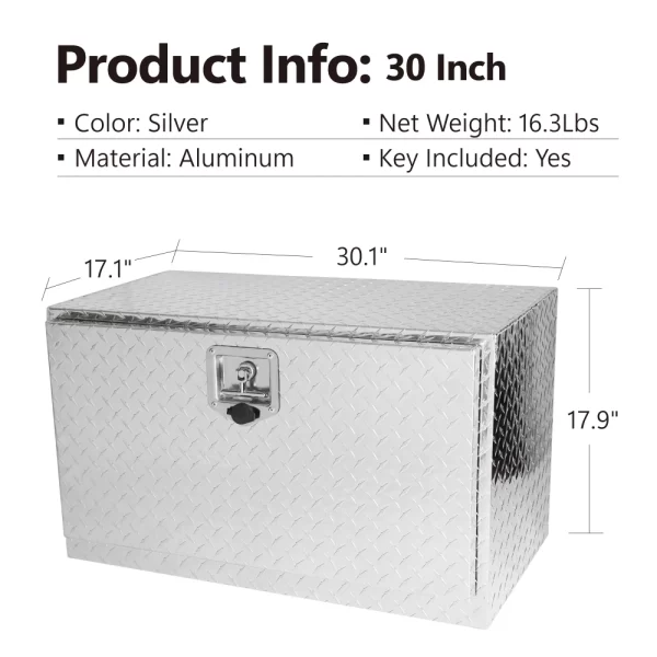 36 inch,24 inch,30 inch,18 inch, Heavy Duty Black Aluminum Tread Tool Box - Image 51