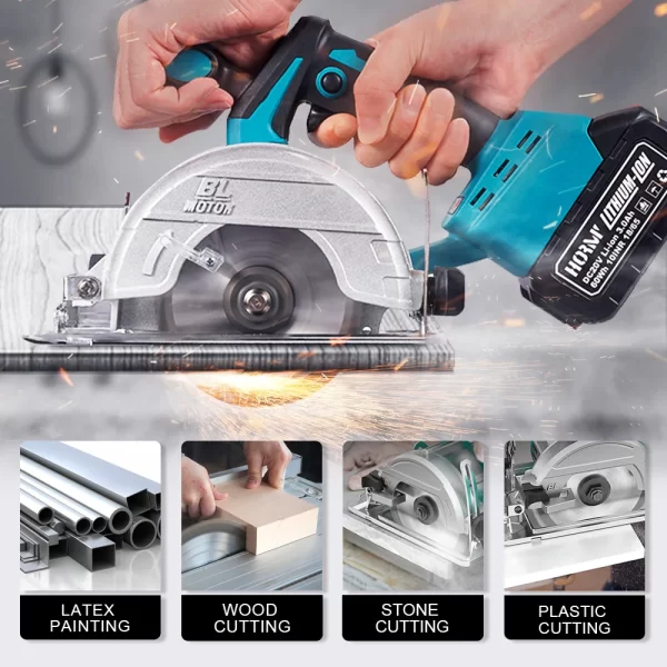 Hormy Brushless 5In Electric Circular Saw 125mm Mini Cordless Makita 18V Lithium Battery - Image 3