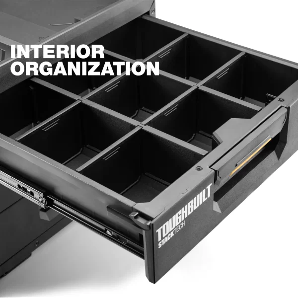 TOUGHBUILT TB-B1-D-70-3 STACKTECH Drawer Black Tool Box - Image 4