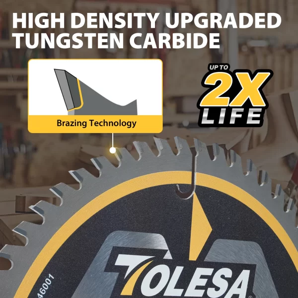 TOLESA 24&40&60 Teeth Saw Blades 3pcs 7 1/4 Saw Blade with 5/8" Arbor - Image 4