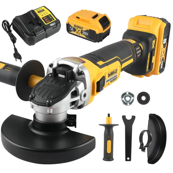DEWALT DCG405 125mm 18V Lithium Battery Brushless Flat Head Angle Grinder - Image 7