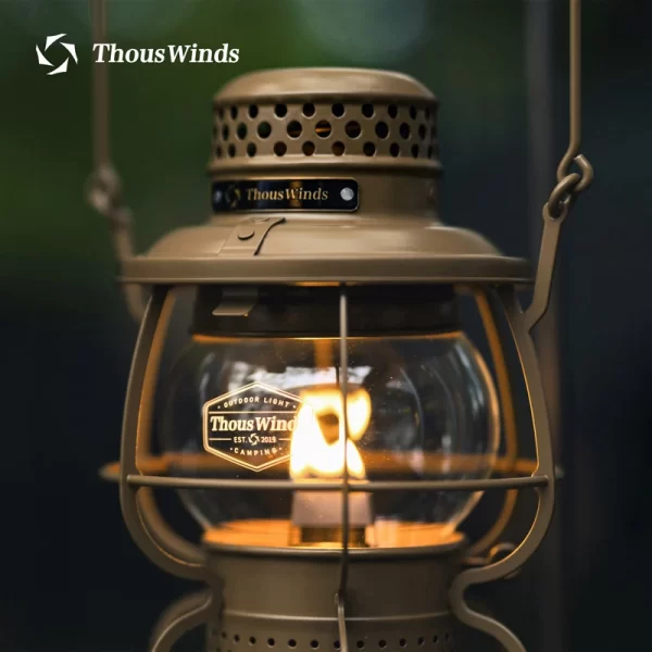 ThousWinds Railroad Camping Lantern Outdoor Lights Emotion Vintage Kerosene Oil Lamp - Image 3
