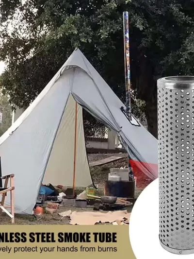 Firewood Stove Chimney Stainless Tent Stove Pipe Mesh Anti-scalding Cover