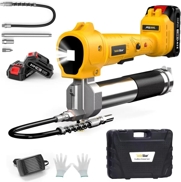 Taskstar Electric Grease Gun Kit with 39.4" Flexible Hose 10000 PSI Cordless Grease Gun - Image 7