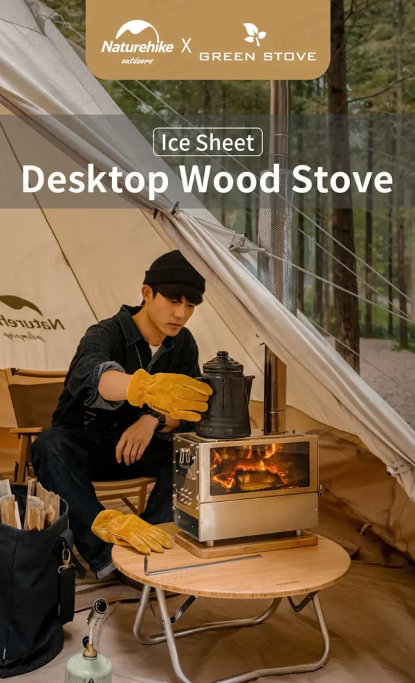 Naturehike Desktop Firewood Stove Detachable Winter Tent Heating Stove - Image 11
