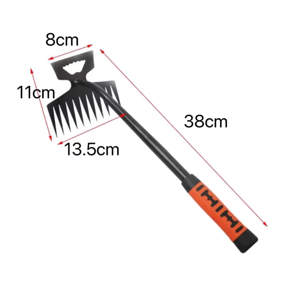 Metal Weed Cleaning Shovel 2 In 1 Garden Rake Stainless Steel - Image 8