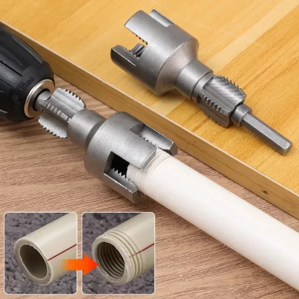 Steel Water Pipe Threader 4/6 Points Internal External Pipes Threading Tools - Image 4