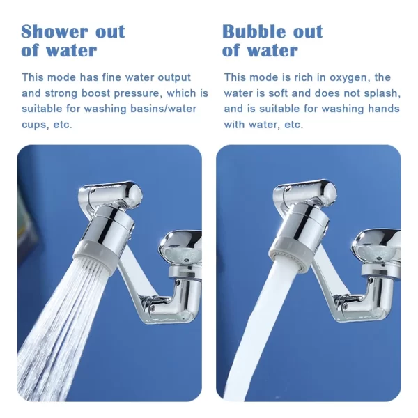 1080° Universal Rotation Faucet Extender Kitchen Robot Arm Extension - Image 5