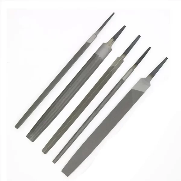 5Pcs 6 Inch Industrial Steel Files Set Flat/Round/Half Round/Triangle/Square - Image 2