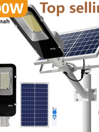 200W Outdoor Solar Street Light 6000mah Automatic Dusk to Dawn Street Light