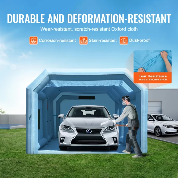 SucceBuy Inflatable Paint Booth Inflatable Spray Booth with Powerful Blowers and Air Filter System - Image 4