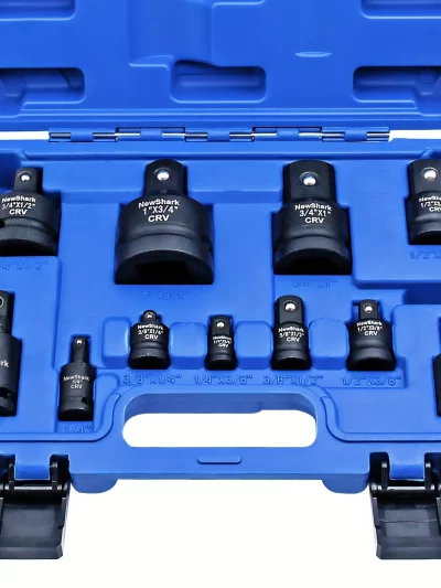 11pcs Impact Adapter and Reducer Set and Universal Joint Swivel Socket Adapter Set,1/4"3/8"1/2"3/4"1"