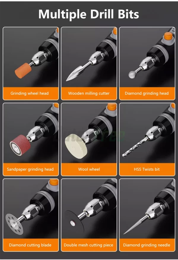 35W USB Cordless Rotary Tool Dremel DIY Mini Drill Engraving Pen - Image 24