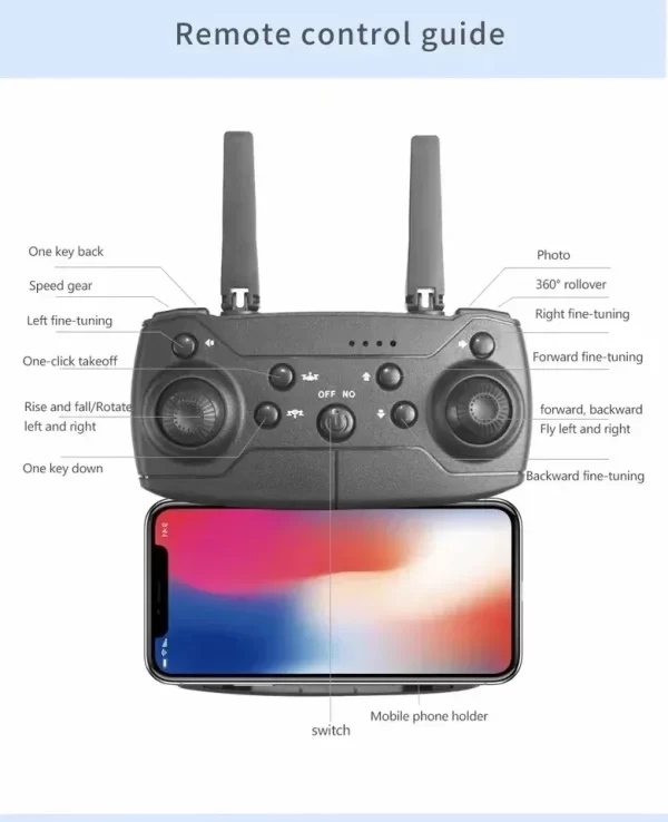 2024 E88Pro RC Drone 4K Professinal With 3 Battery 1080P Wide Angle HD Camera - Image 24