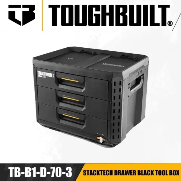 TOUGHBUILT TB-B1-D-70-3 STACKTECH Drawer Black Tool Box