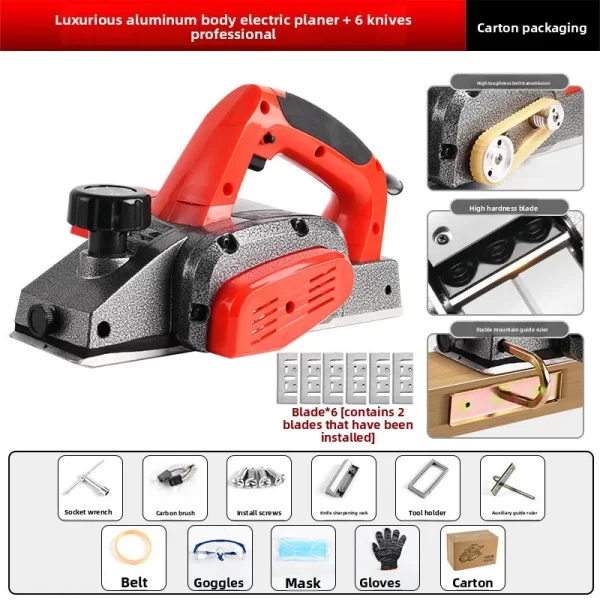 220V Multifunctional Woodworking Planer 1600W-2300W DIY Electric Planer - Image 15